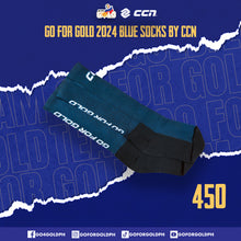 Load image into Gallery viewer, Go for Gold 2024 Blue Socks by CCN