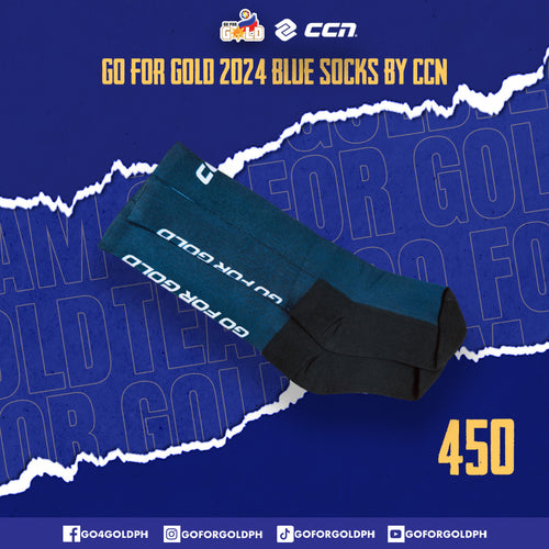 Go for Gold 2024 Blue Socks by CCN