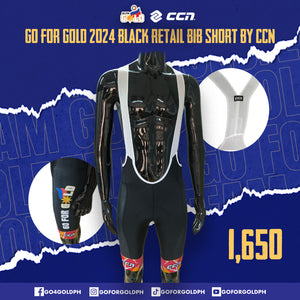 Go For Gold 2024- Black Retail Bib Short by CCN