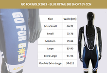 Load image into Gallery viewer, Go For Gold 2023 - Blue Retail Jersey and Bib Short Set by CCN